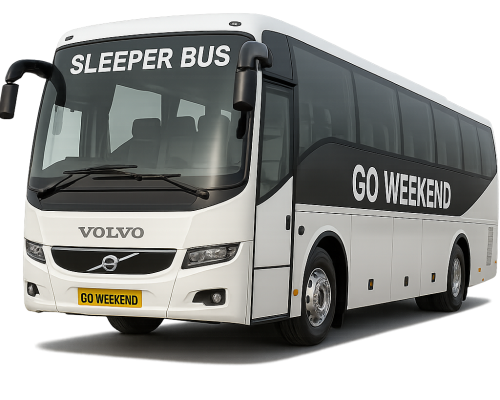 Luxury Volvo Sleeper & Seater Bus PNG